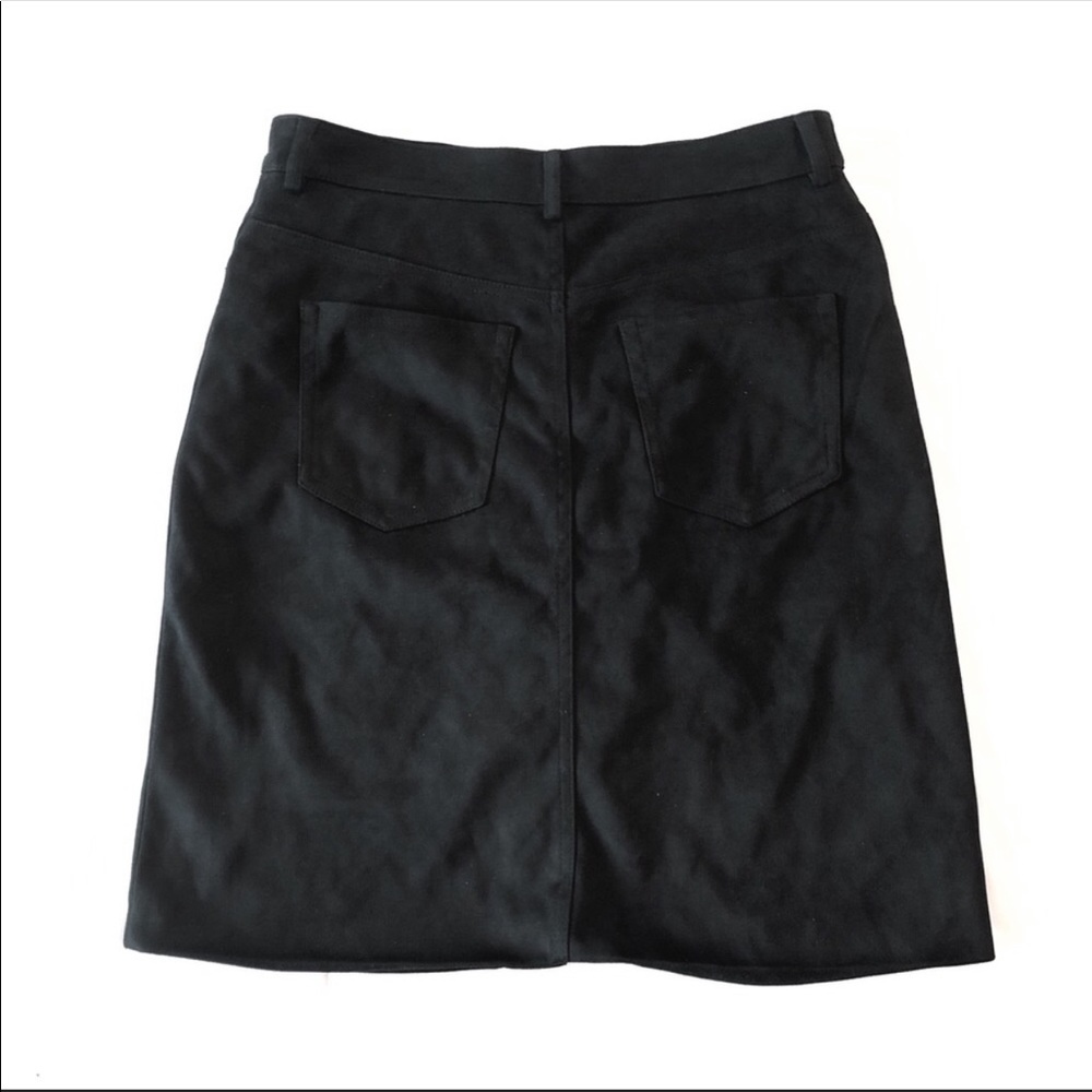 Nordstrom vegan suede button-down pencil skirt 4 - Picture 5 of 8